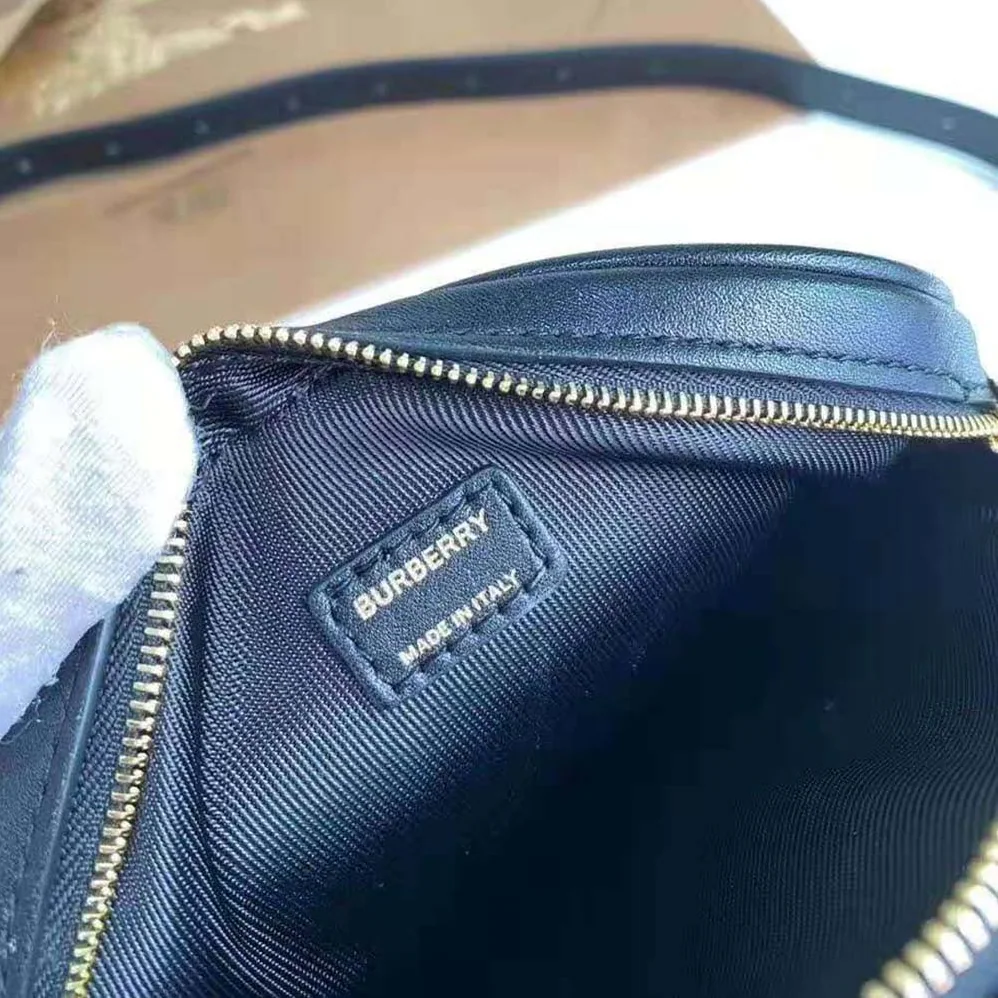 Burberry Icon Stripe E-canvas Louise Bag for Women in Brown