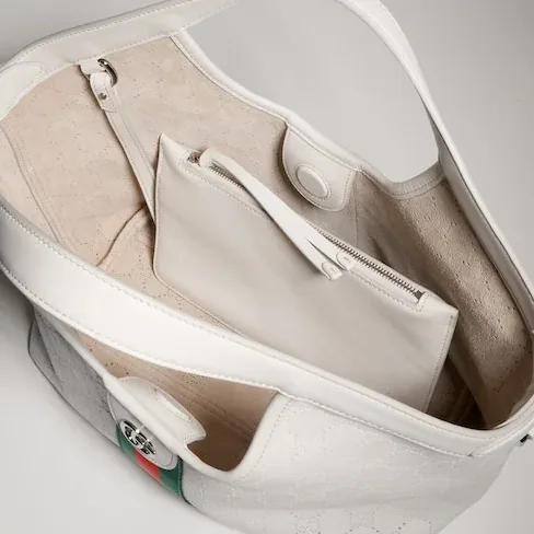Gucci Giglio Small Tote Bag in White Palladium Hardware Gucci Giglio Small Tote Bag in White Palladium Hardware