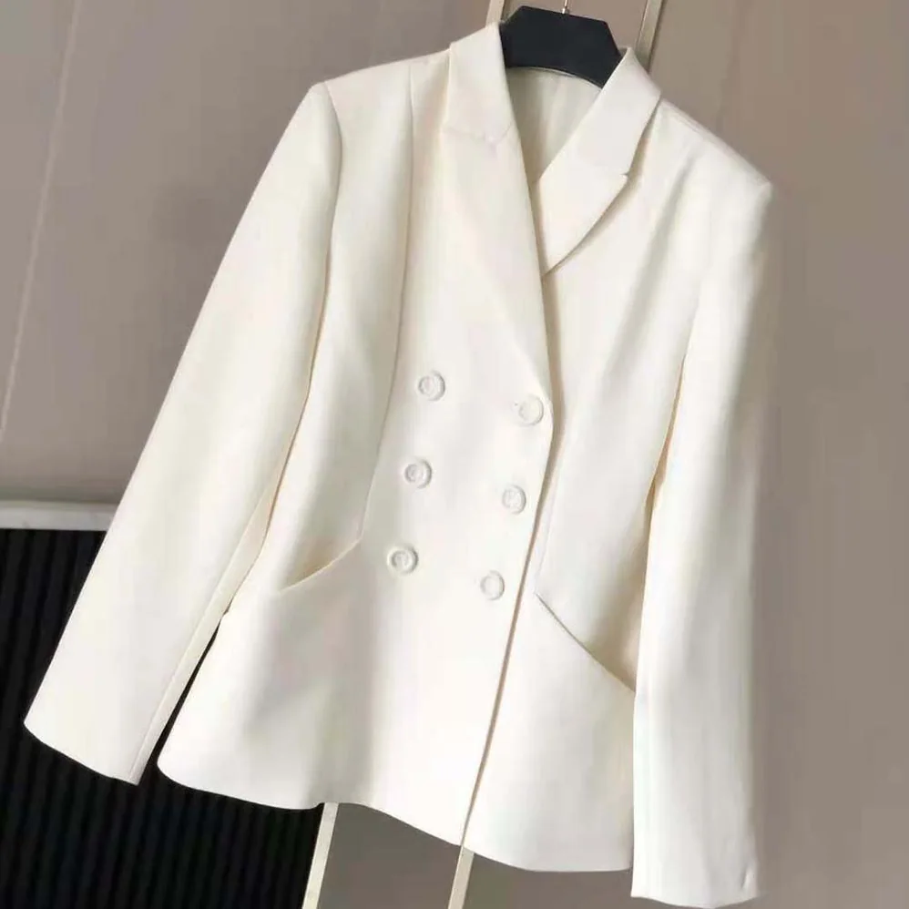 Dior 30 Montaigne Bar Jacket White Double for Women in Breasted Wool and Silk Dior 30 Montaigne Bar Jacket White Double for Women in Breasted Wool and Silk