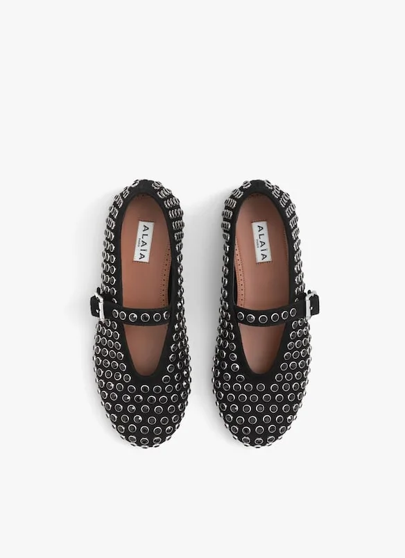 Alaia Stass Ballet Flats Black - AA3A029CK234 - 999
