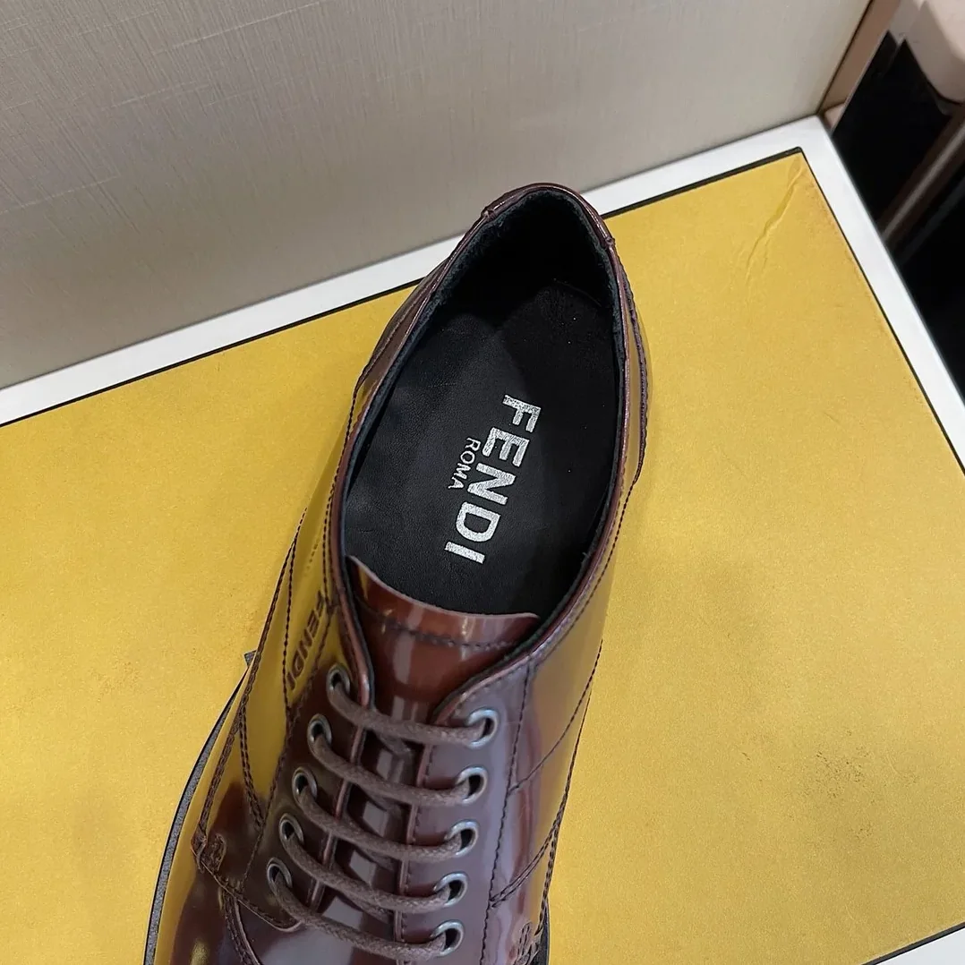 Fendi Force Shiny Brown Shoes Fendi Force Shiny Brown Shoes