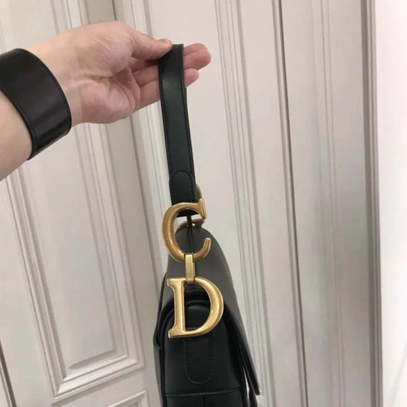 Dior Saddle Bag in Black Calfskin for Women