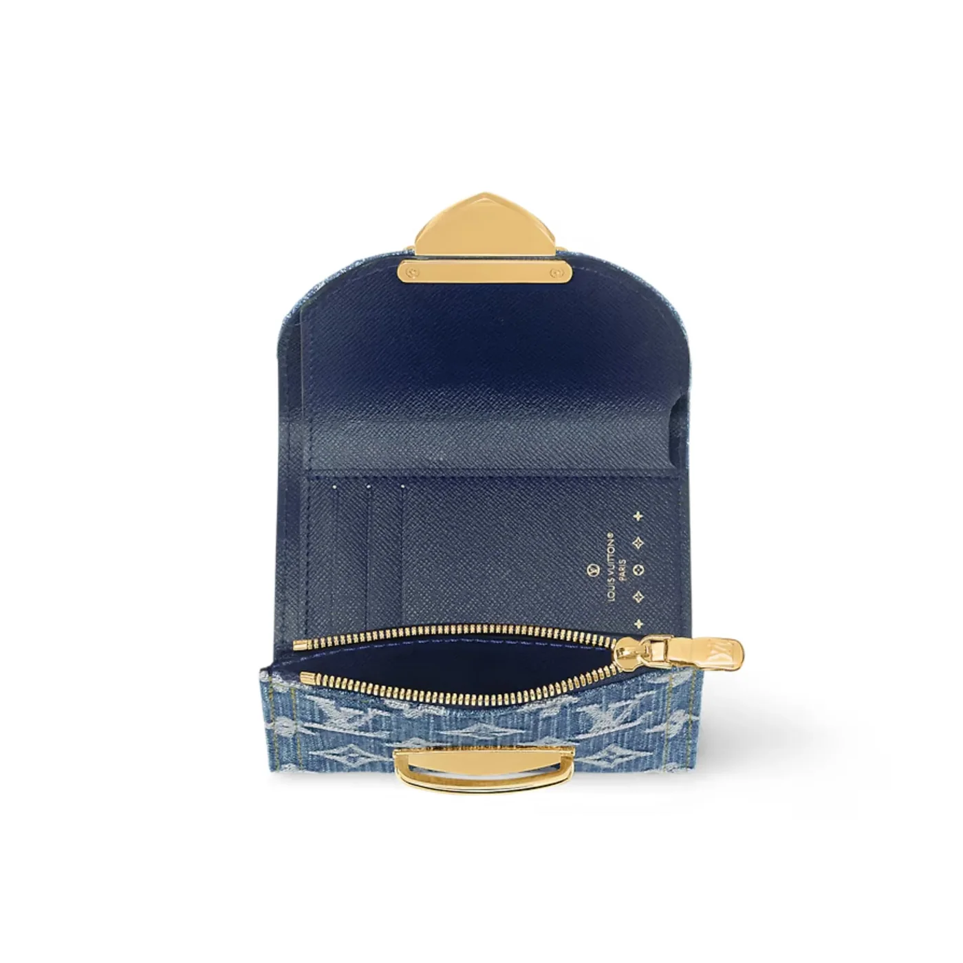 Louis Vuitton Victorine Wallet Blue 4.7 Inches/