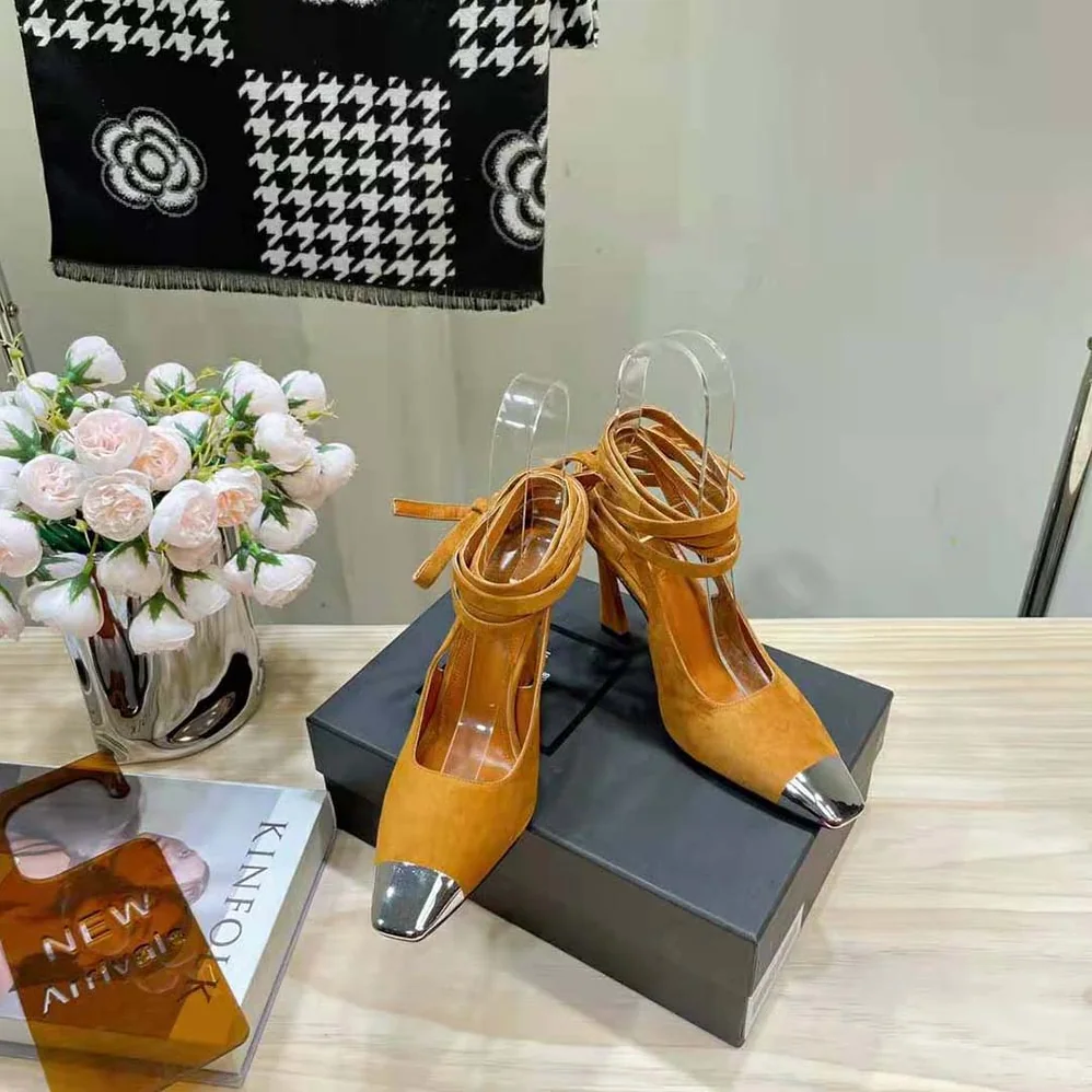 Saint Laurent YSL Blade Slingback Pumps in Suede for Women in Brown Saint Laurent YSL Blade Slingback Pumps in Suede for Women in Brown