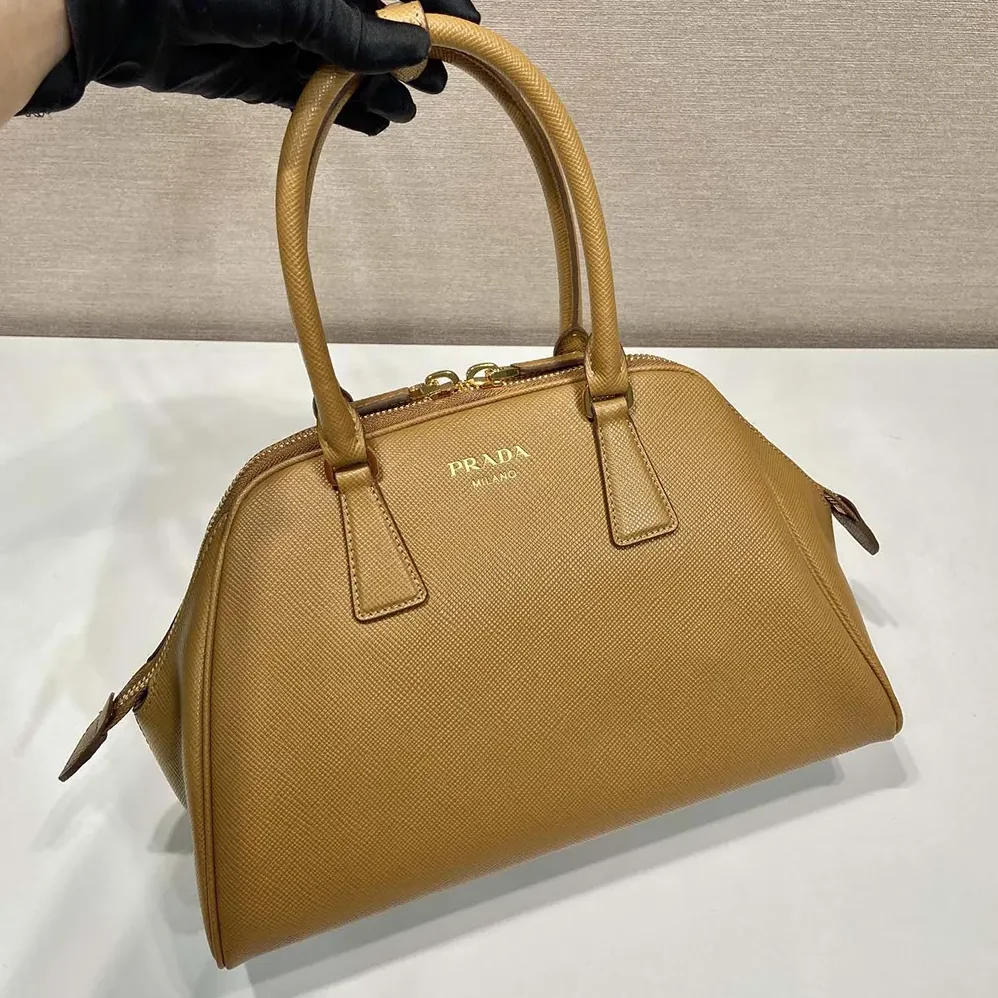 Prada Medium Saffiano Leather Bag for Women in Brown