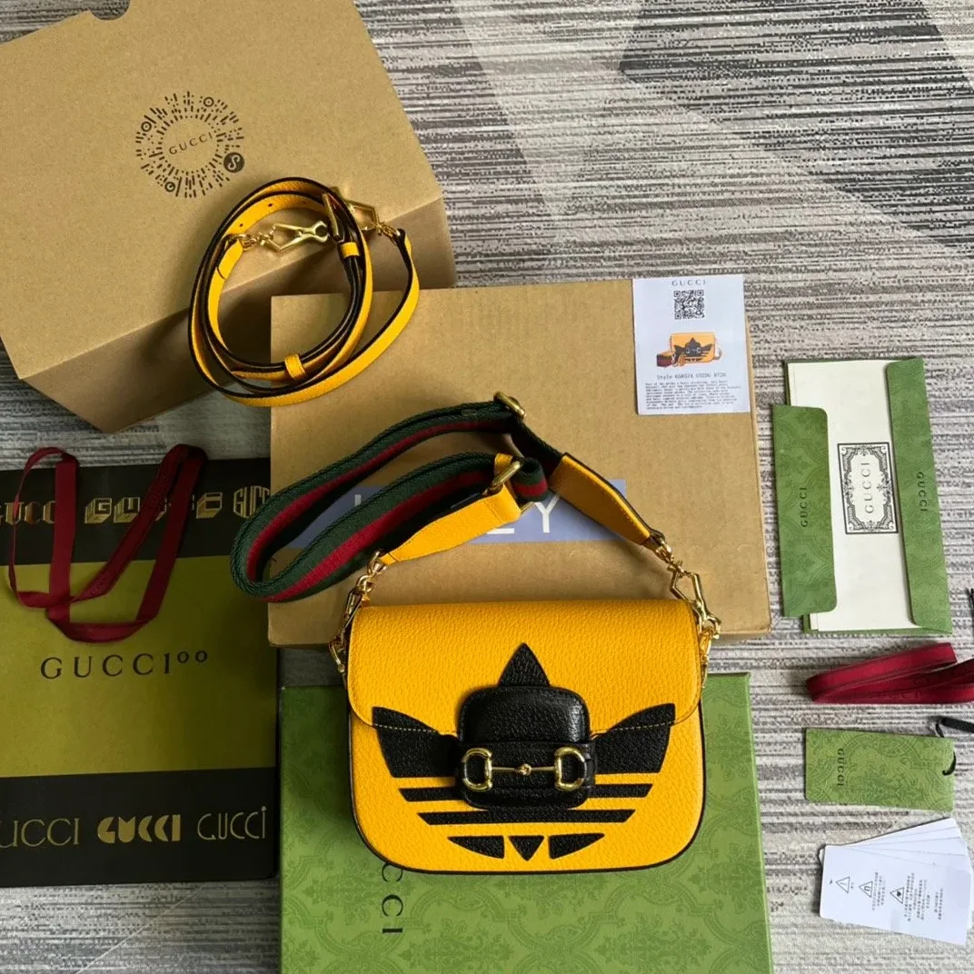 Gucci x Adidas Horsebit 1955 Mini Bag Yellow