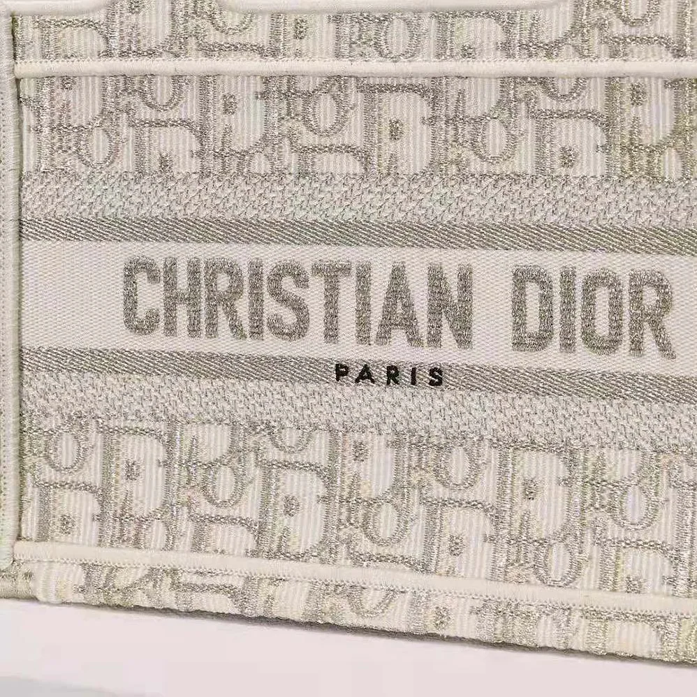 Dior Mini Dior Book Tote Gold for Women in Tone Dior Oblique Embroidery
