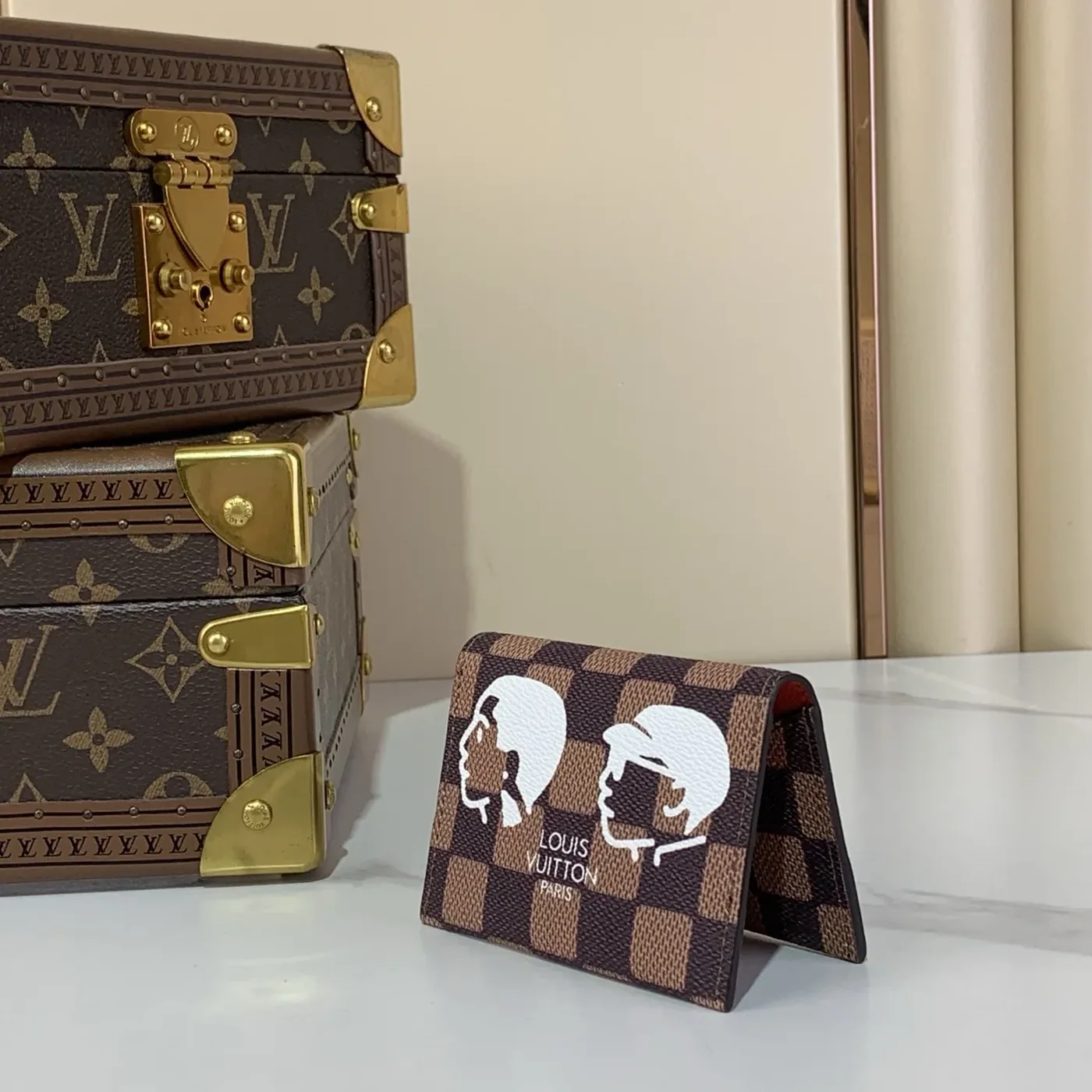 Louis Vuitton Slim Card Holder Wallet Brown / Louis Vuitton Slim Card Holder Wallet Brown /