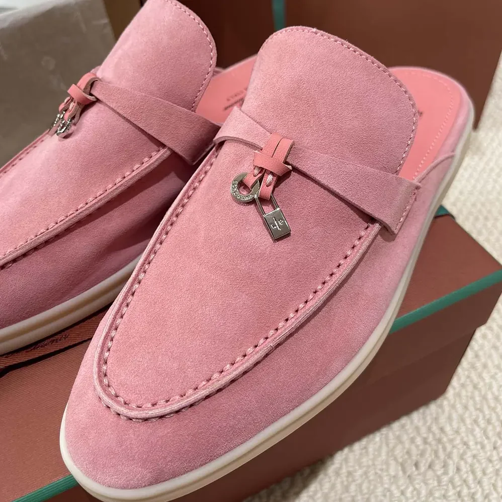 Loro Piana Babouche Charms Walk Loafers for Unisex in Pink