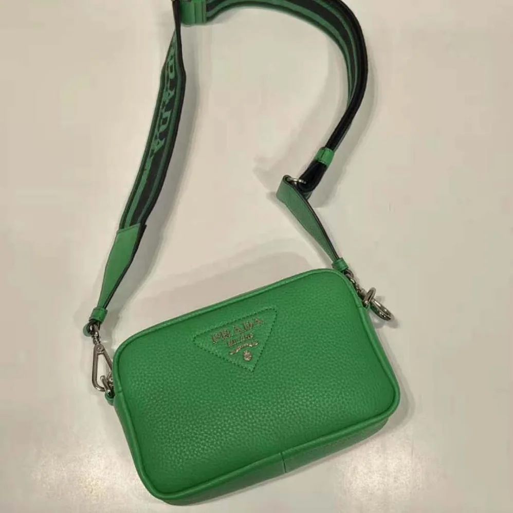 Prada Small Leather Bag for Women in Green
