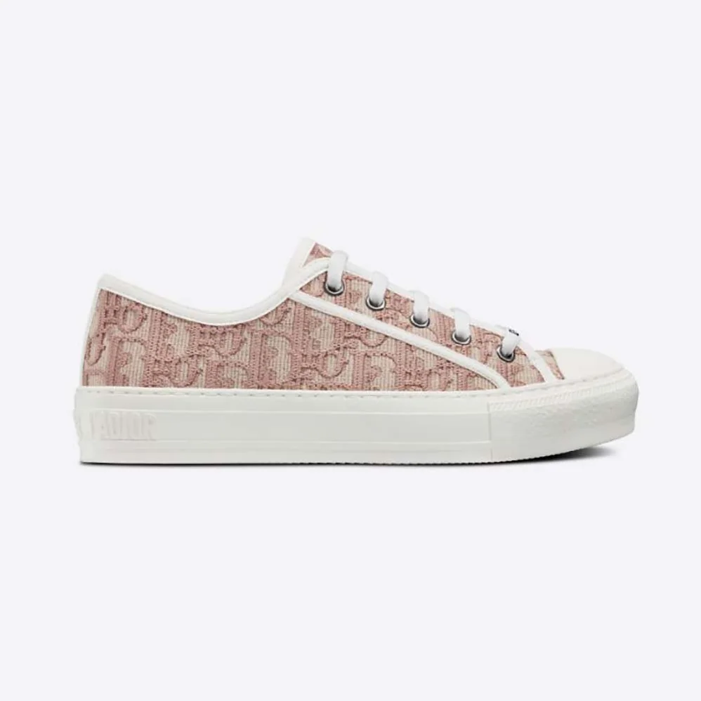 Dior Walk N Dior Sneaker Nude Dior Oblique Embroidered Cotton for Women Dior Walk N Dior Sneaker Nude Dior Oblique Embroidered Cotton for Women