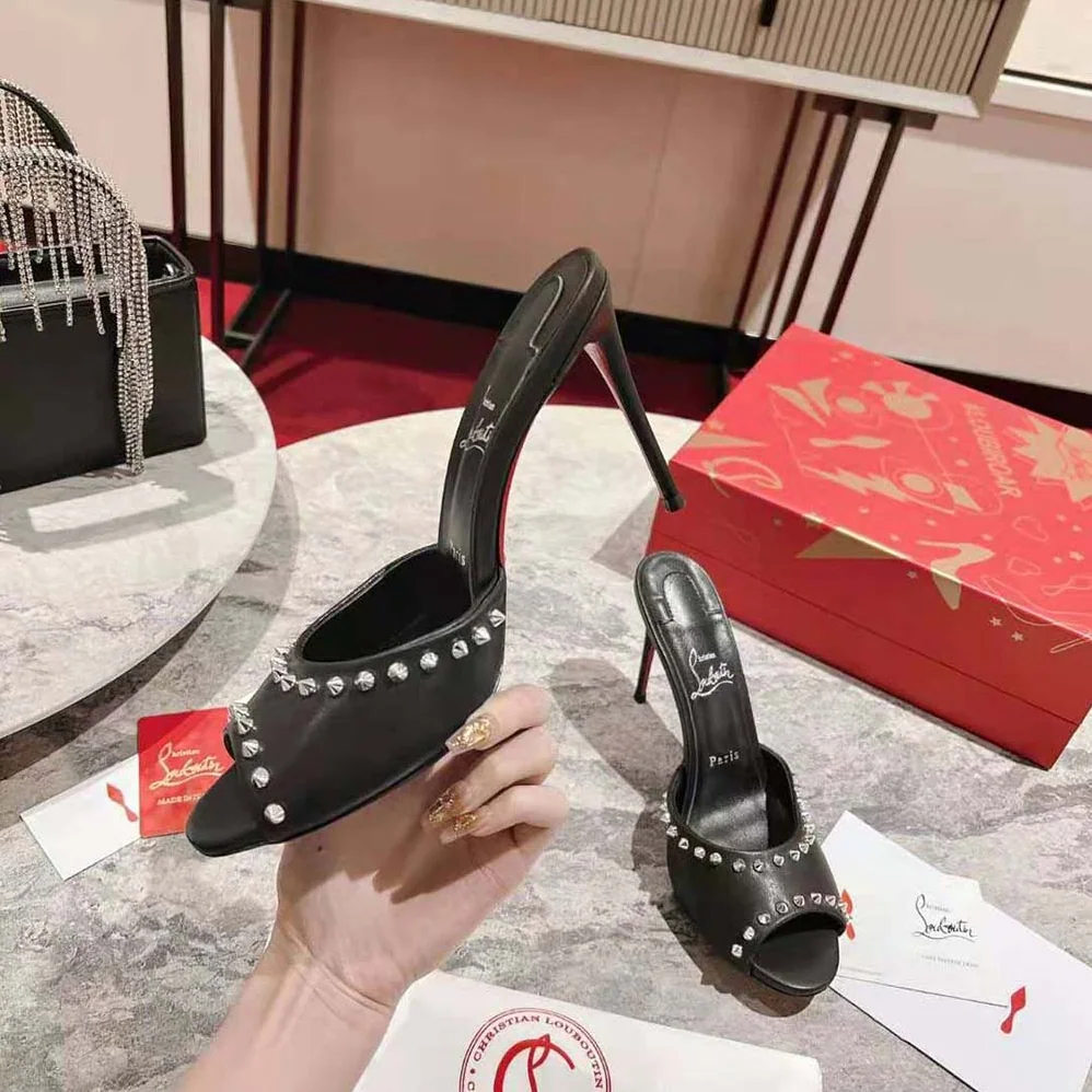Christian Louboutin Me Dolly Spike 85 mm Sandals Nappa leather and Spikes for Women in Black
