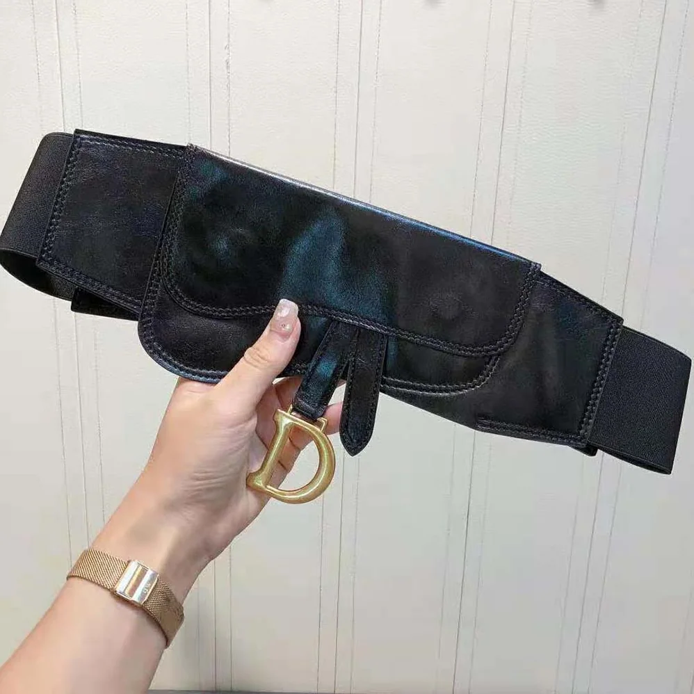 Dior Saddle Belt Black Smooth Calfskin 13.5 CM for Women Dior Saddle Belt Black Smooth Calfskin 13.5 CM for Women