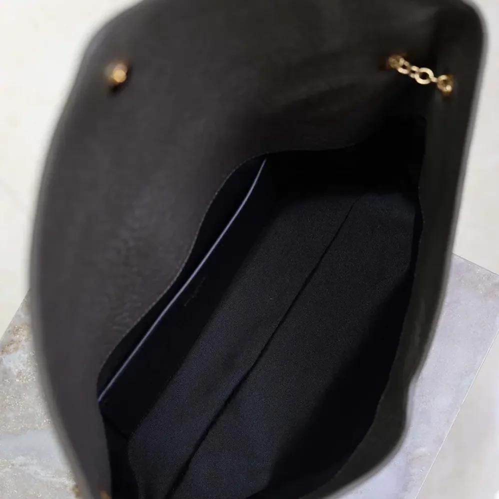 Saint Laurent YSL Cassandre XXL Envelope Pouch On Chain In Lambskin 35cm for Women