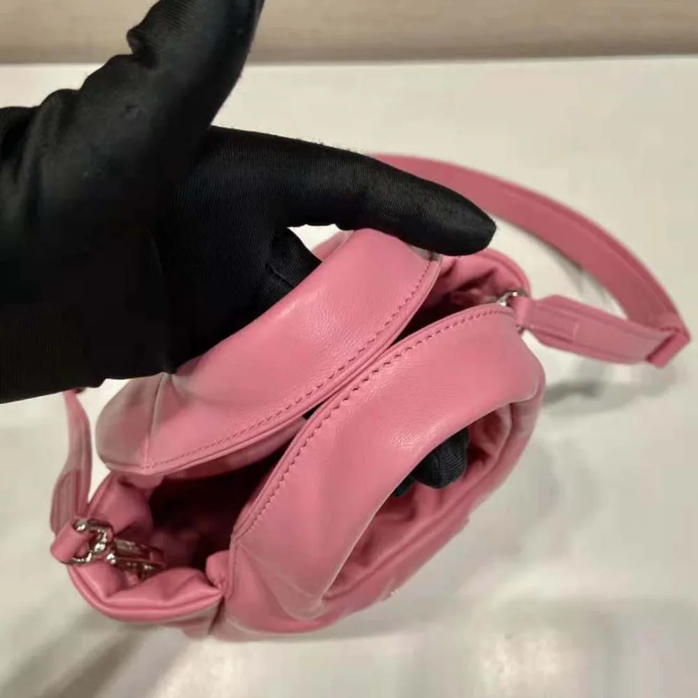 Prada Small Padded Prada Soft Nappa-Leather Bag for Women in Pink