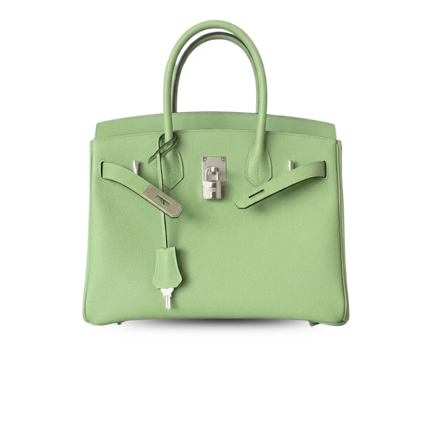 Hermes Birkin Top Handle Bag / Nata Swift Green Silver Hardware Hermes Birkin Top Handle Bag / Nata Swift Green Silver Hardware