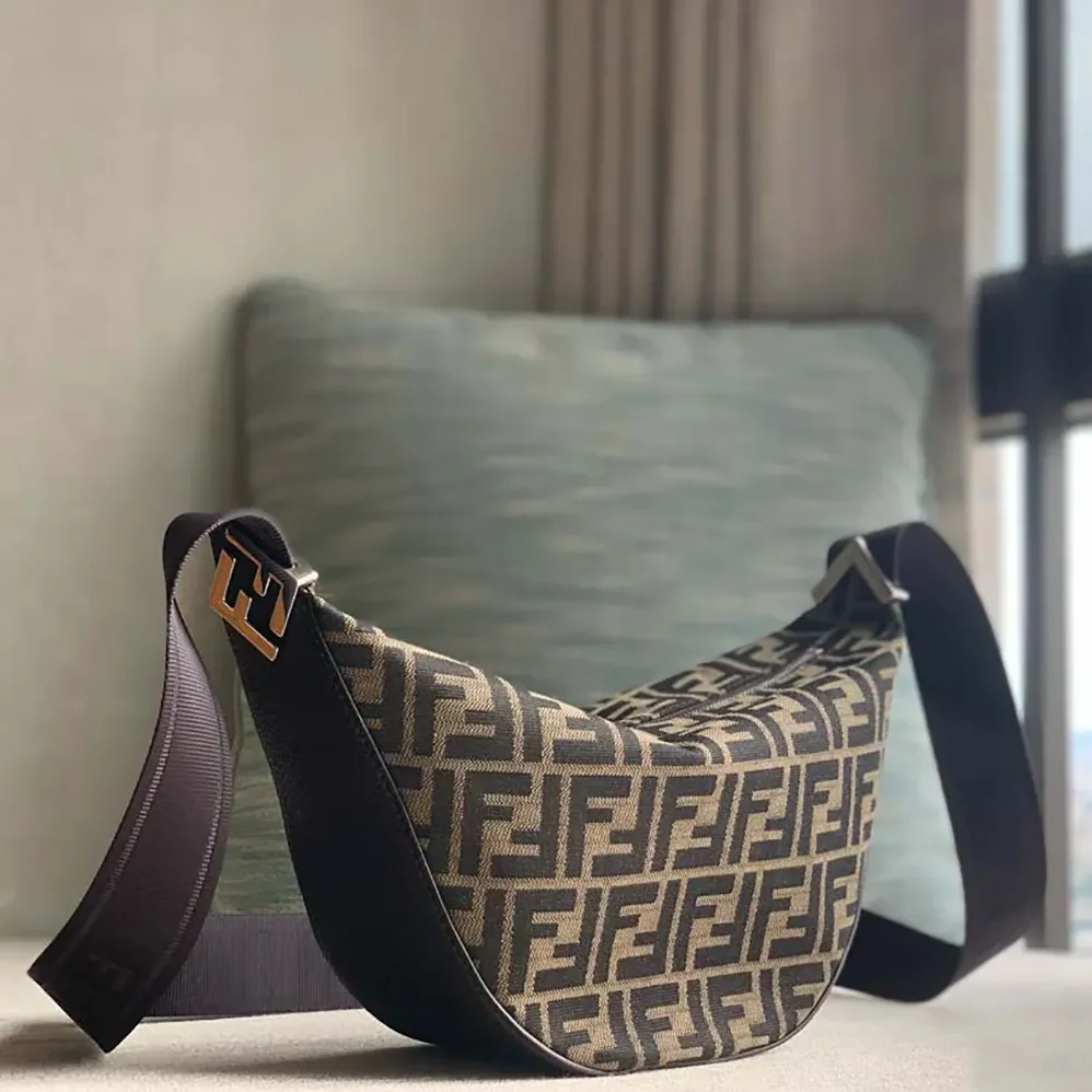Fendi FF Jacquard Fendi Melon Small FF Bag for Unisex Fendi FF Jacquard Fendi Melon Small FF Bag for Unisex