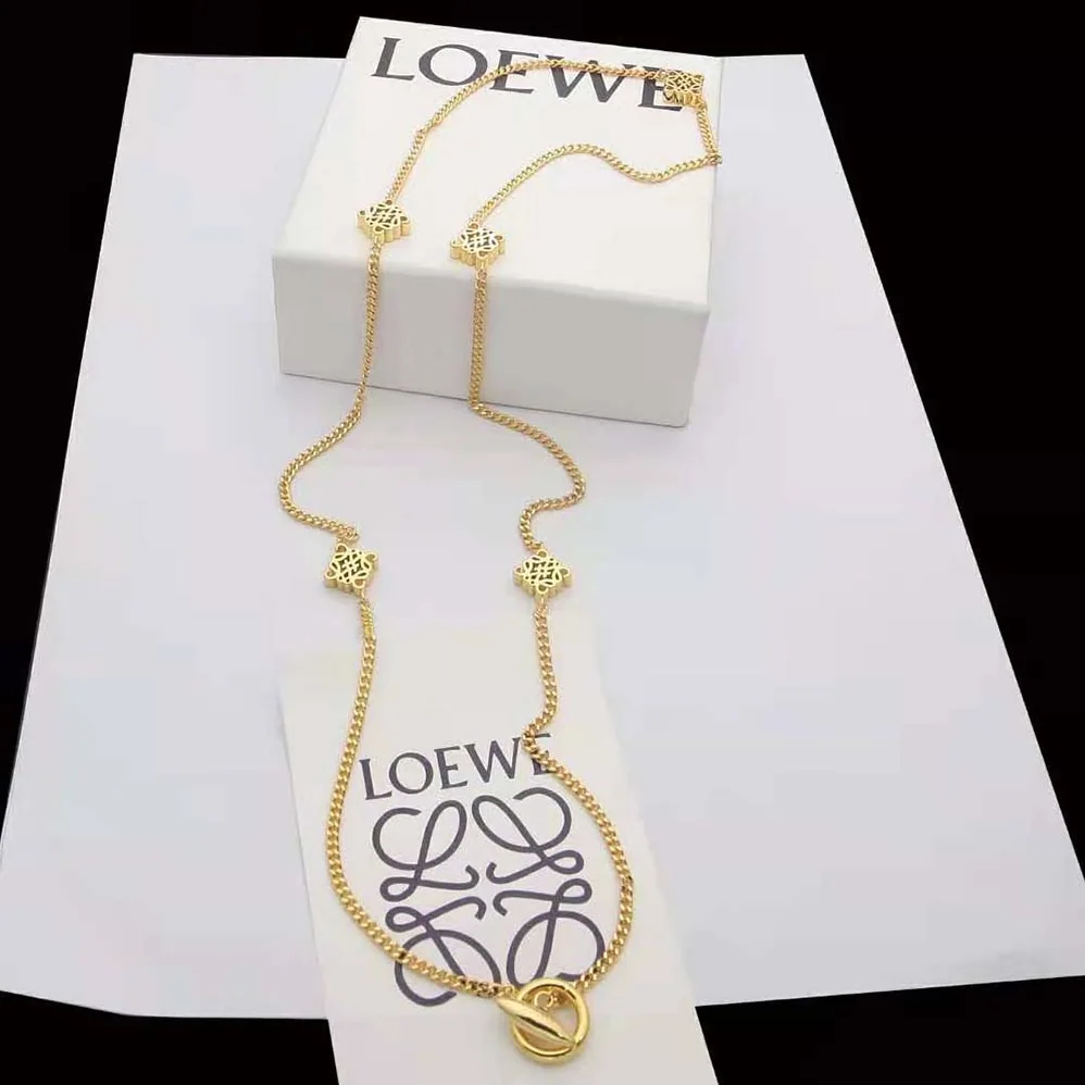 Loewe Anagram Necklace in Metal for Women