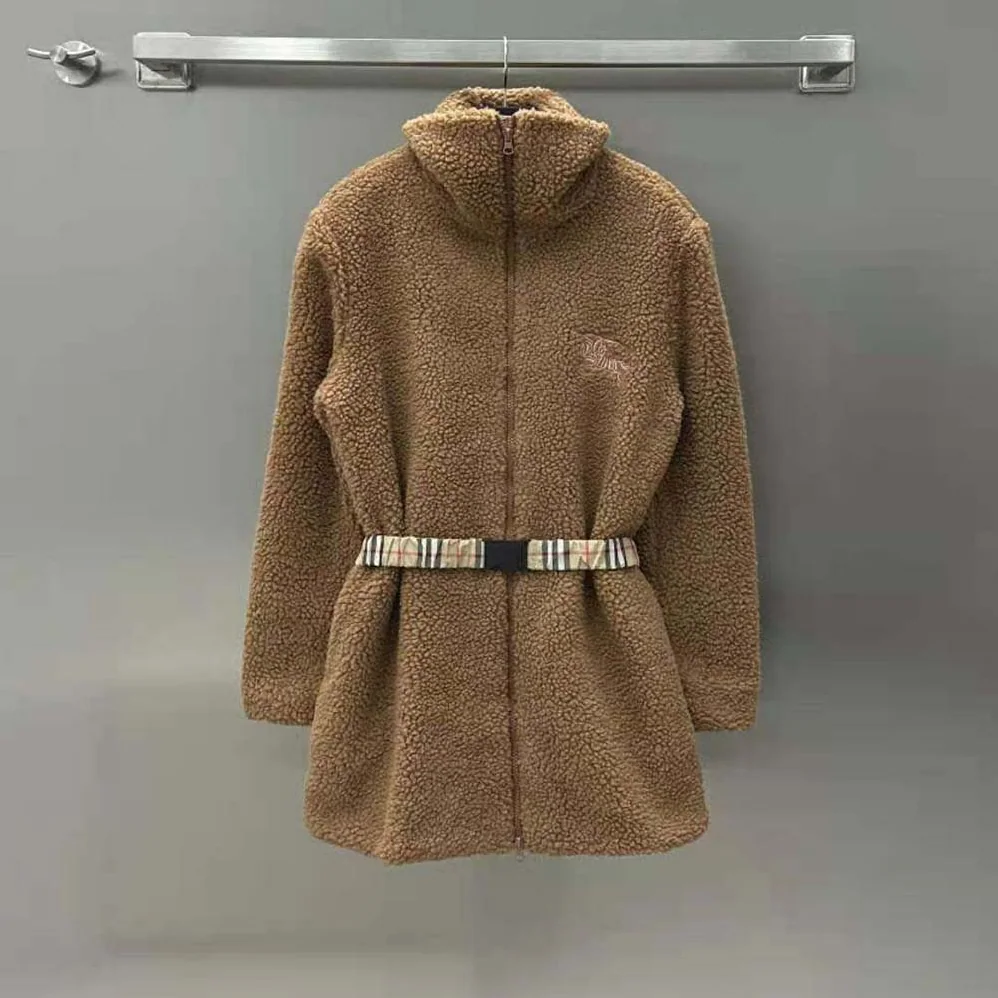 Burberry EKD Fleece Jacket for Women in Brown Burberry EKD Fleece Jacket for Women in Brown