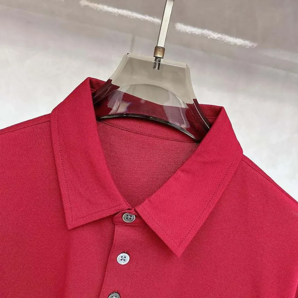 Hermes Polo Shirt with Pocket for Men in Red Hermes Polo Shirt with Pocket for Men in Red