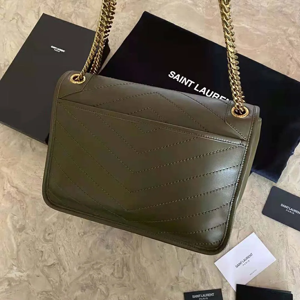 Saint Laurent YSL Niki Medium in Lambskin for Women in Green