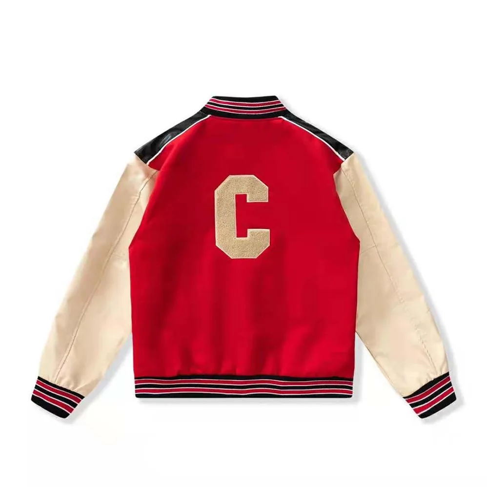 Celine Classic Teddy Jacket in Textured Wool for Women in Red