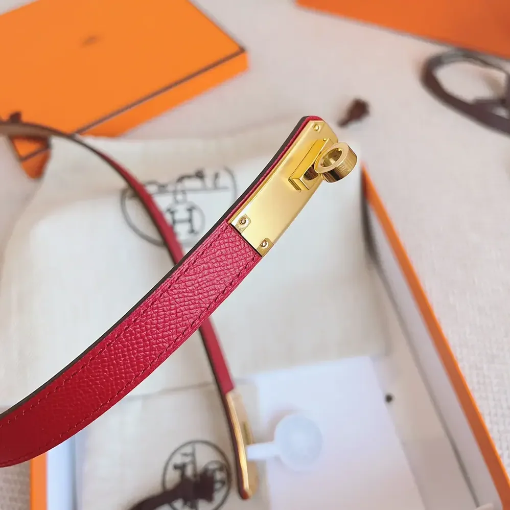 Hermes Kelly 18 Belt for Women in Red Hermes Kelly 18 Belt for Women in Red