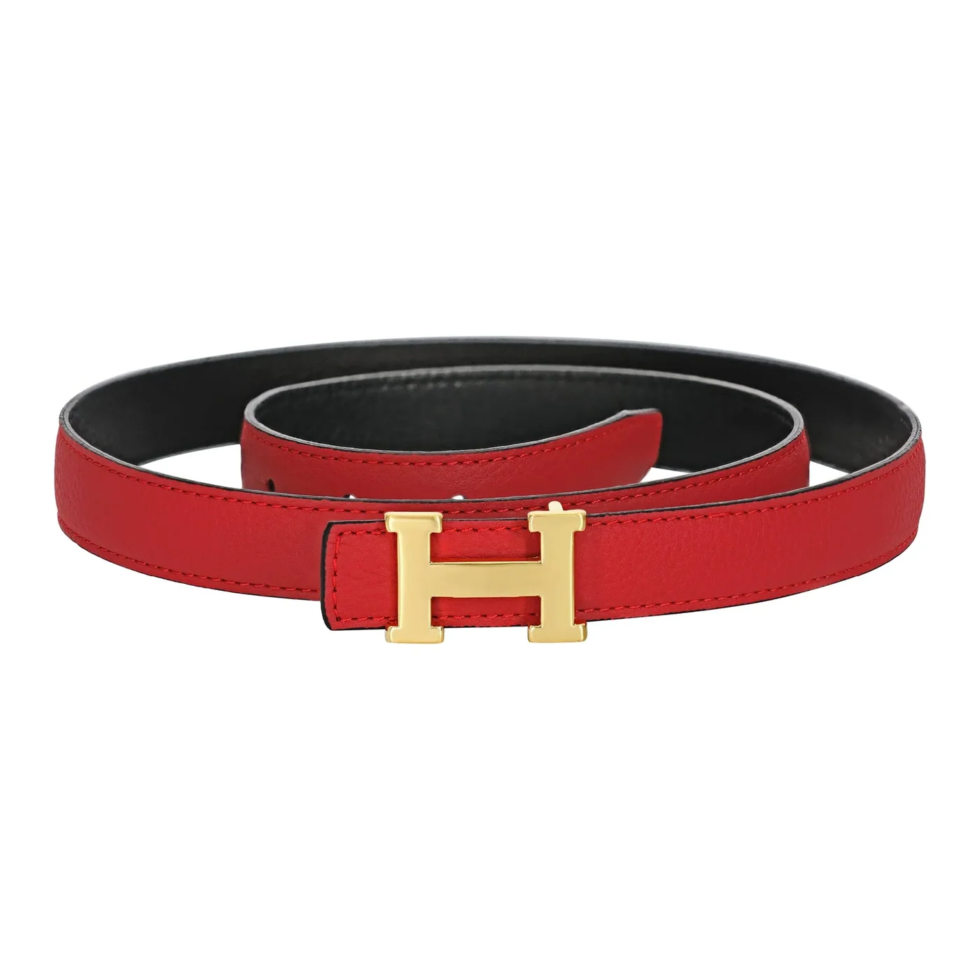 Reversible Buckle Amazing Belt Red&Black