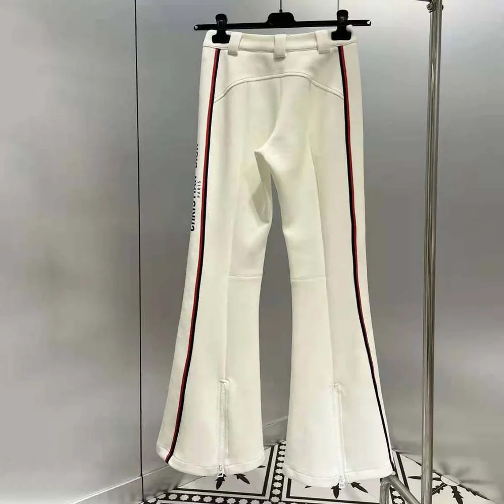 Dior Dioralps Flared Ski Pants White Technical Fabric for Women Dior Dioralps Flared Ski Pants White Technical Fabric for Women