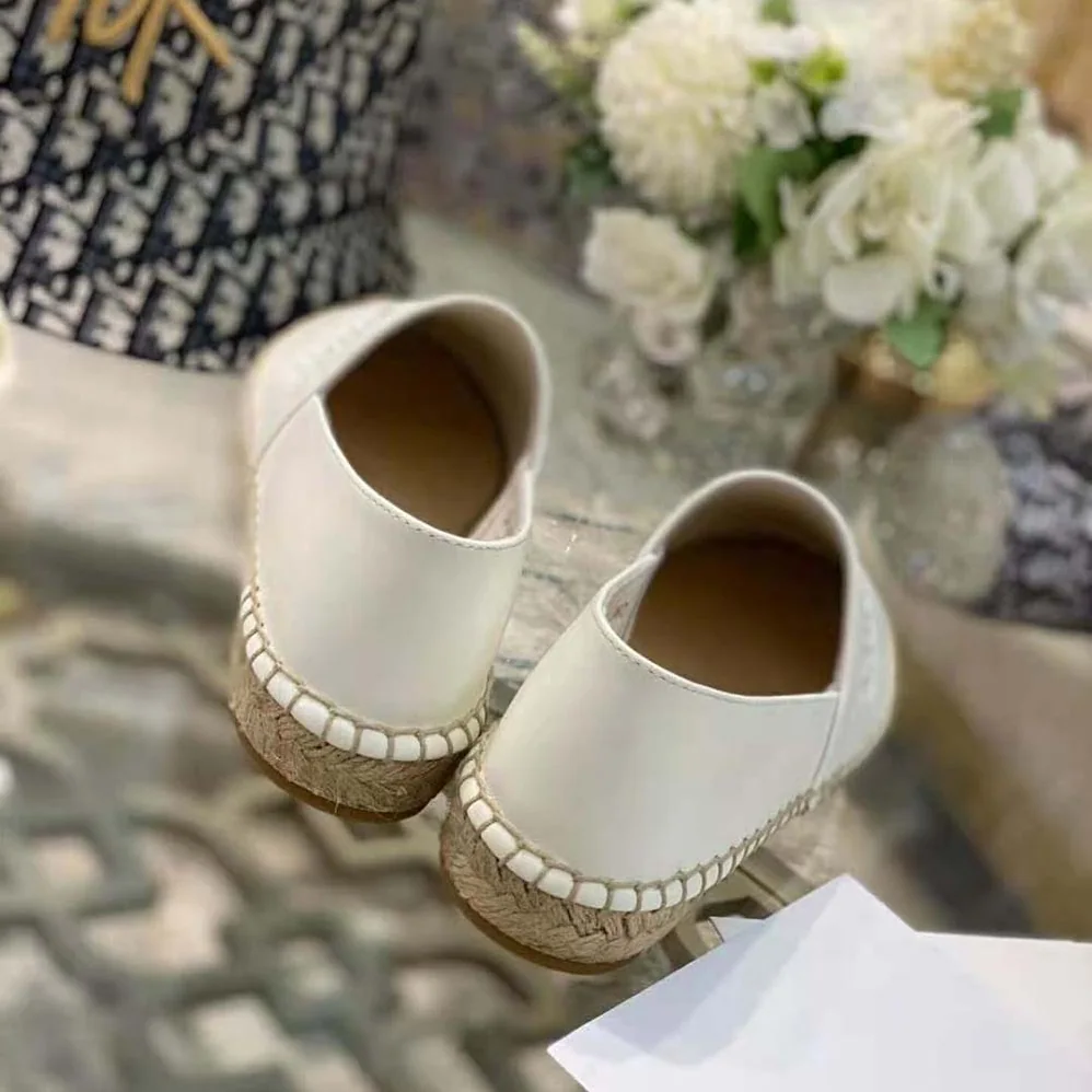 Dior Dior Granville Espadrille White Embossed Lambskin for Women Dior Dior Granville Espadrille White Embossed Lambskin for Women