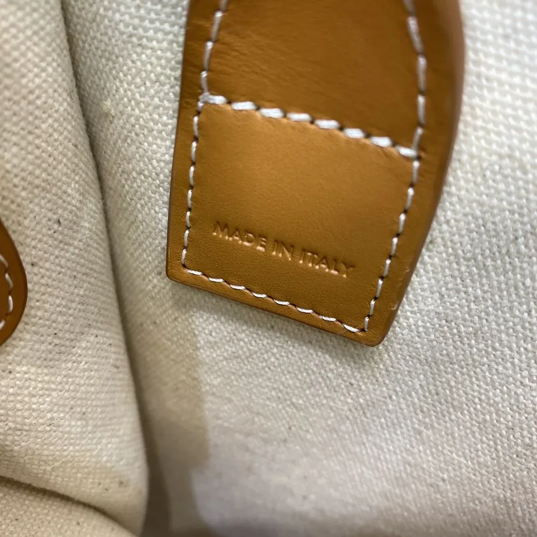 Celine Mini Vertical Cabas Celine In Textile With Celine Print White/Brown / .02NT Celine Mini Vertical Cabas Celine In Textile With Celine Print White/Brown / .02NT
