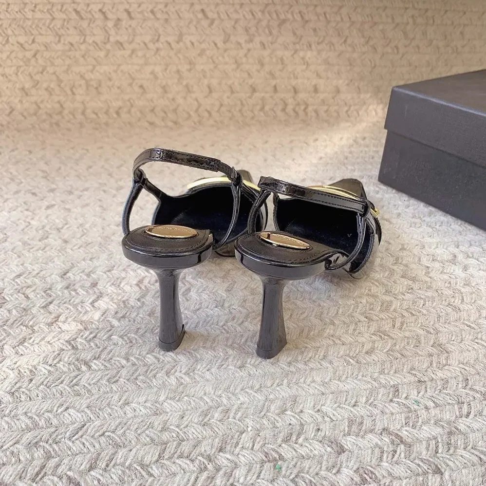 Saint Laurent YSL Jacqueline Slingback Pumps in Patent Leather for Women