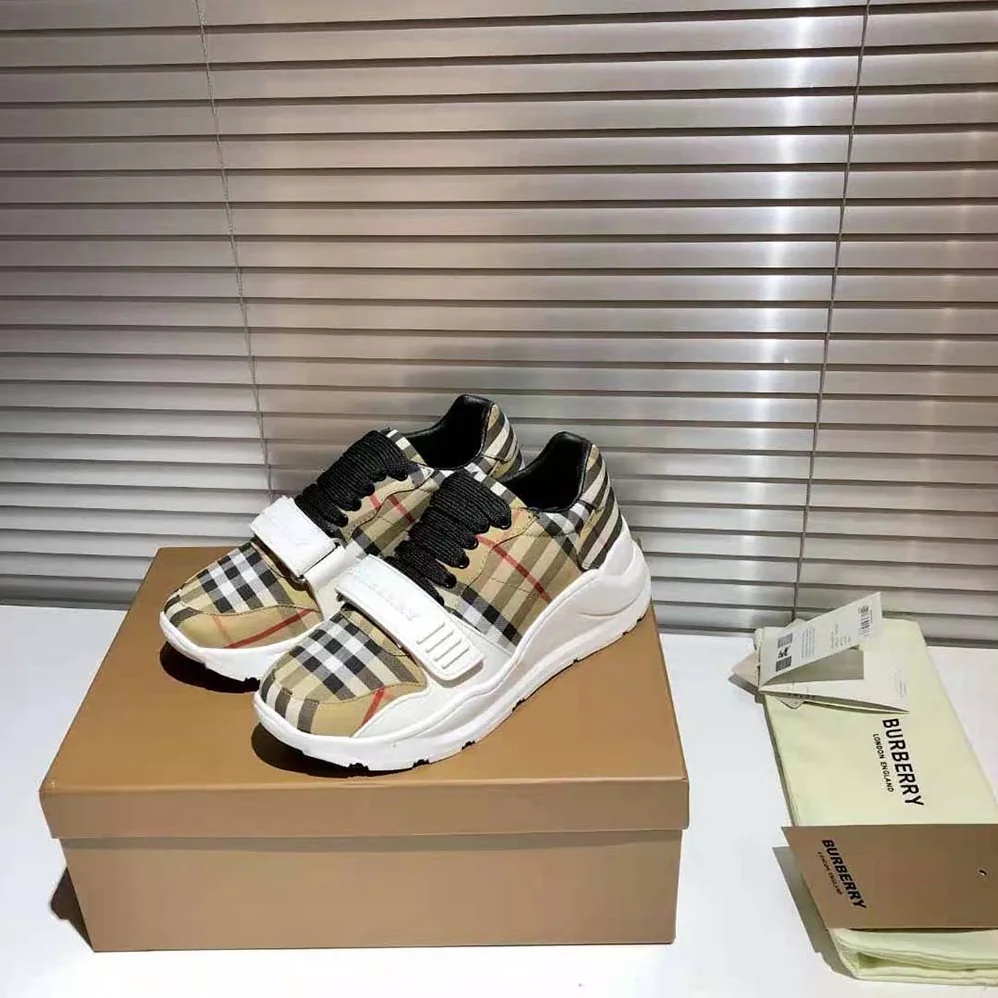 Burberry Vintage Check Cotton Sneakers for Unisex