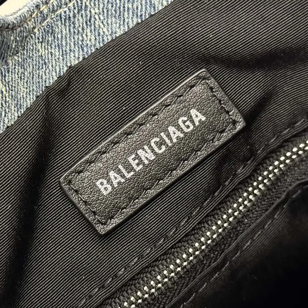 Balenciaga Crush Small Tote Bag Denim in Blue for Women Balenciaga Crush Small Tote Bag Denim in Blue for Women