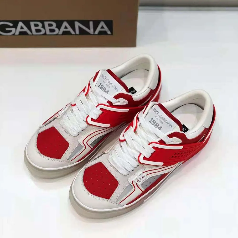 Dolce Gabbana D&G Calfskin Custom 2.Zero Sneakers for Men in Red Dolce Gabbana D&G Calfskin Custom 2.Zero Sneakers for Men in Red