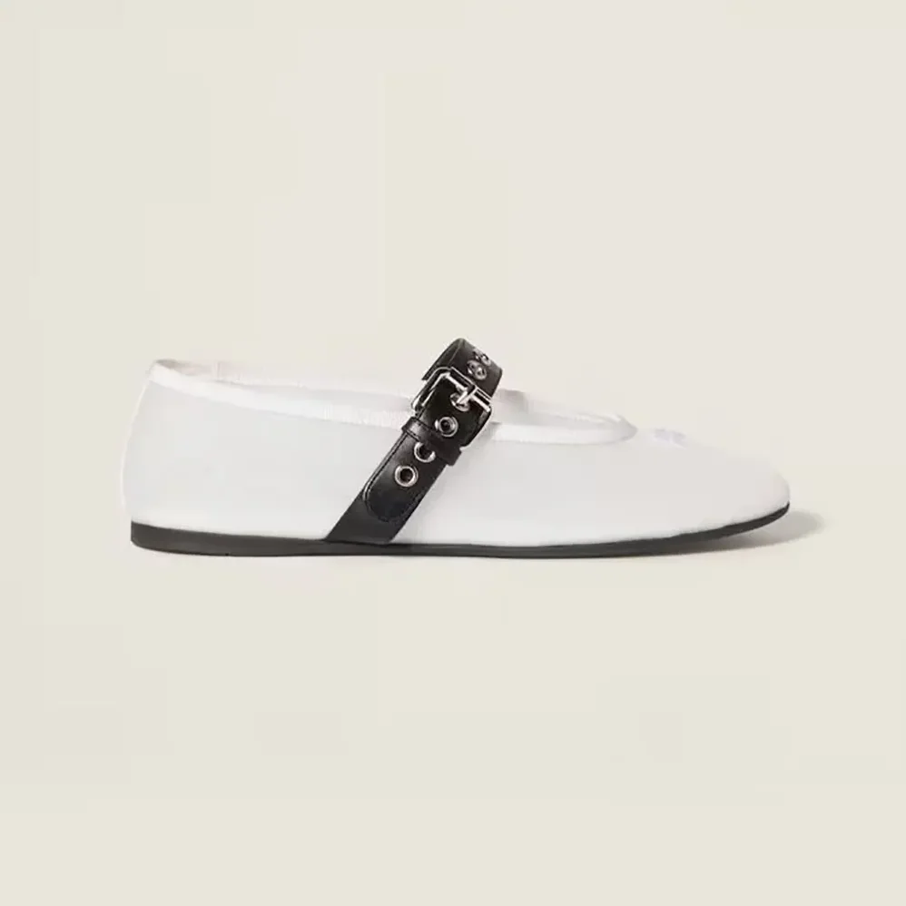 Miu Miu Mesh Fabric Ballerinas for Women