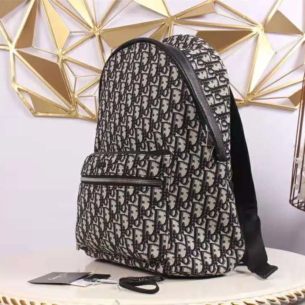 Dior Rider Backpack Beige and Black Dior Oblique Jacquard for Men