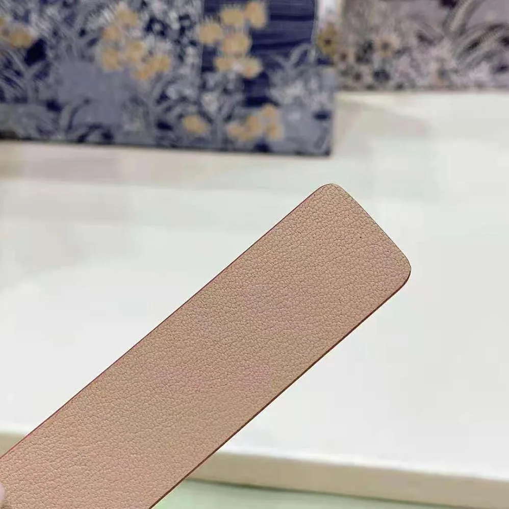 Dior 30 Montaigne Reversible Belt Pink and Ethereal Beige Smooth Calfskin 20 MM for Women
