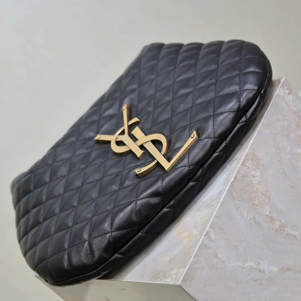Saint Laurent YSL Icare Hobo In Quilted Nappa for Women in Black Saint Laurent YSL Icare Hobo In Quilted Nappa for Women in Black