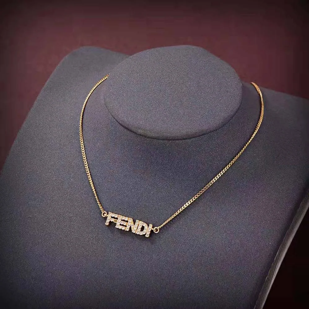 Fendi Signature Necklace Gold for Women in colored Fendi Signature Necklace Gold for Women in colored