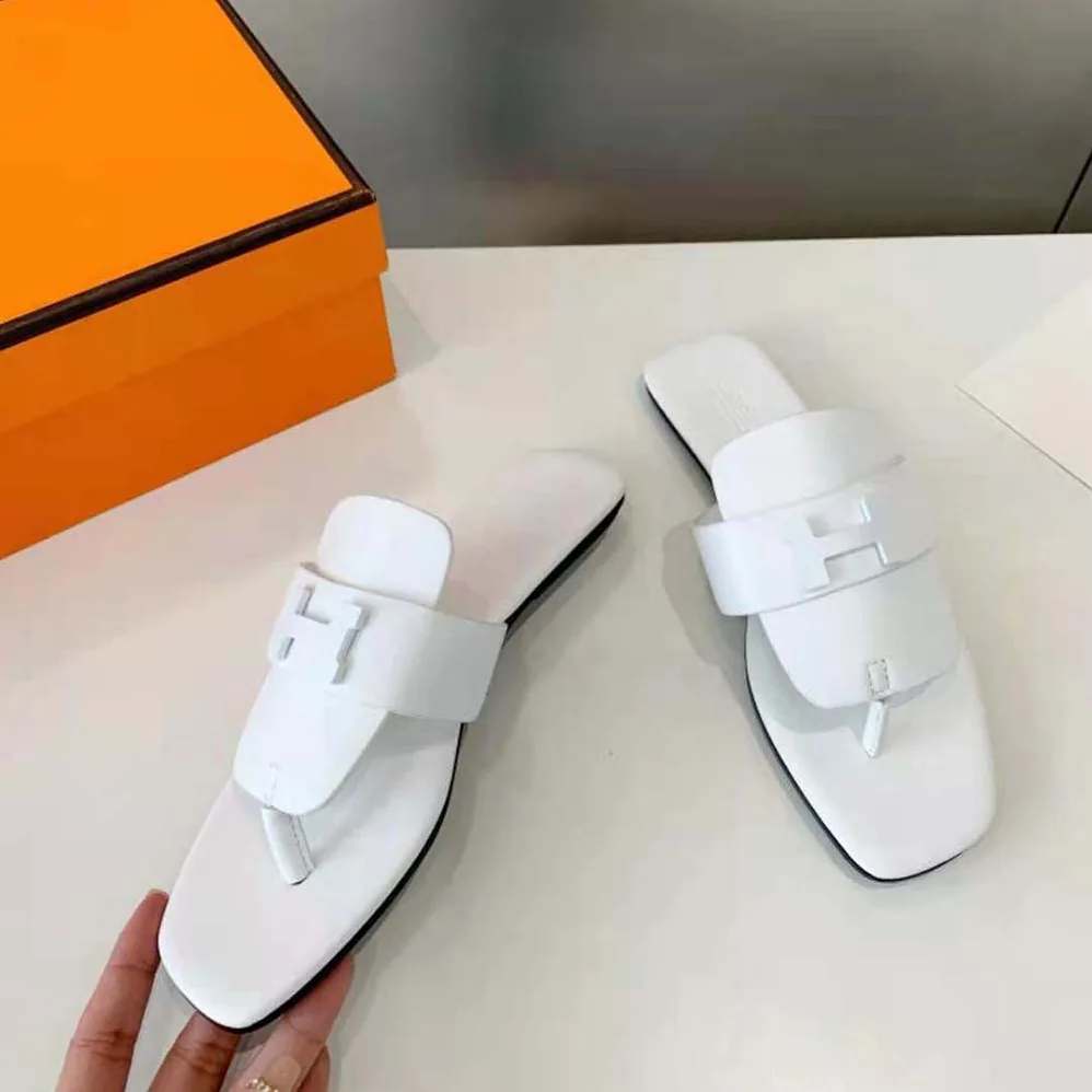 Hermes Galerie Sandal in Calfskin for Women in White