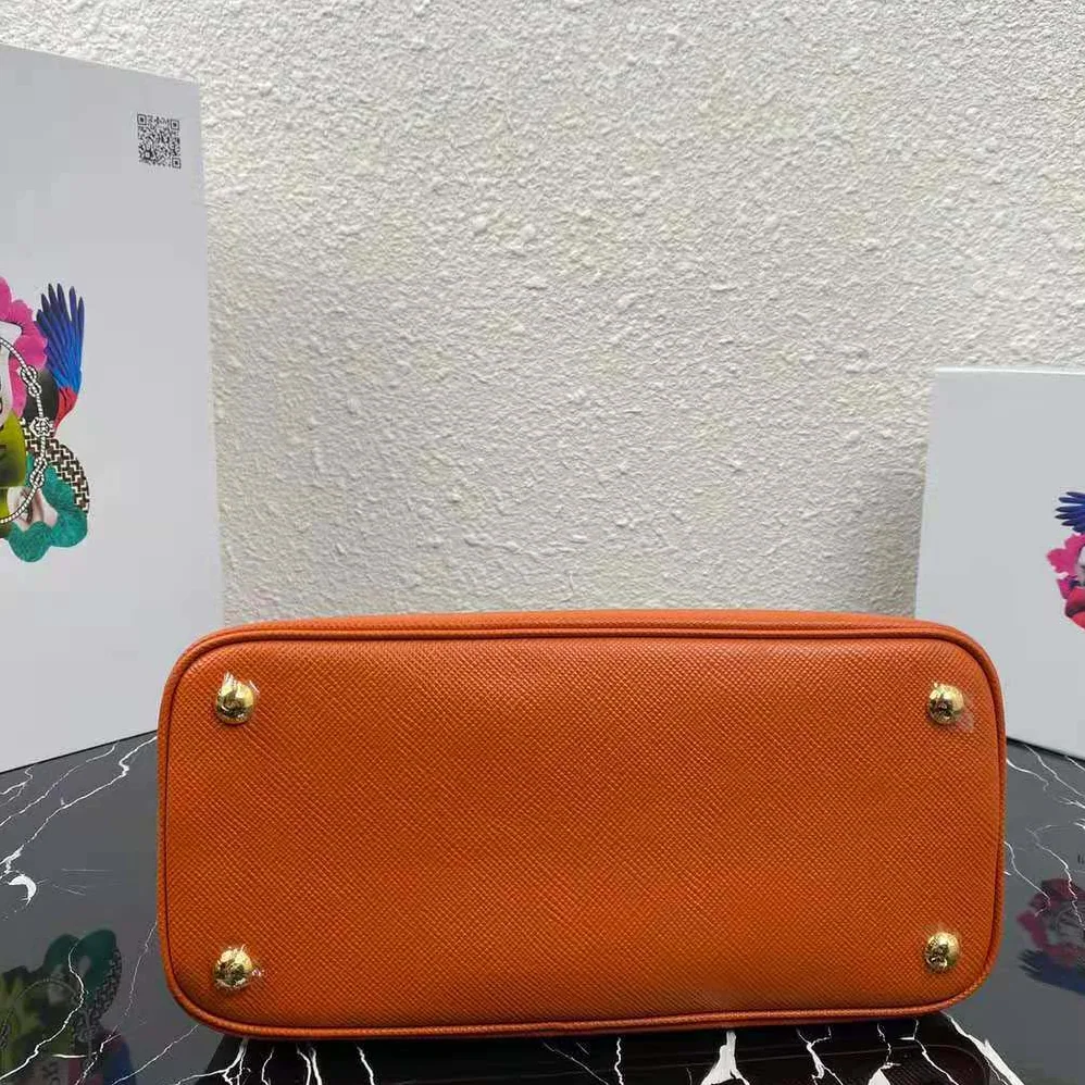 Prada Medium Saffiano Leather Prada Matinee Bag for Women in Orange