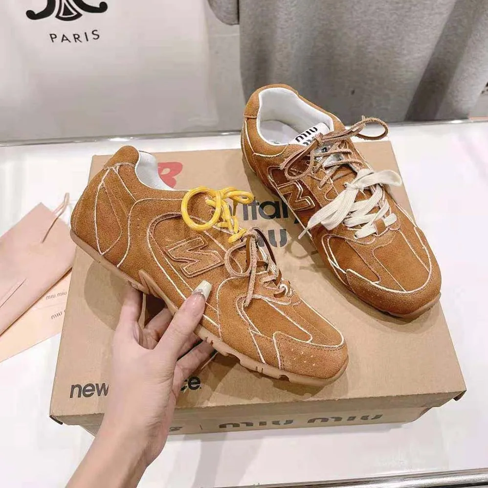 Miu Miu New Balance X Miu Miu 530 SL Suede Sneakers for Women in Brown Miu Miu New Balance X Miu Miu 530 SL Suede Sneakers for Women in Brown