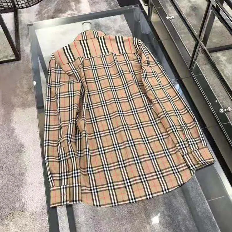 Burberry Classic Fit Patchwork Cotton Poplin Shirt for Men in Brown Burberry Classic Fit Patchwork Cotton Poplin Shirt for Men in Brown