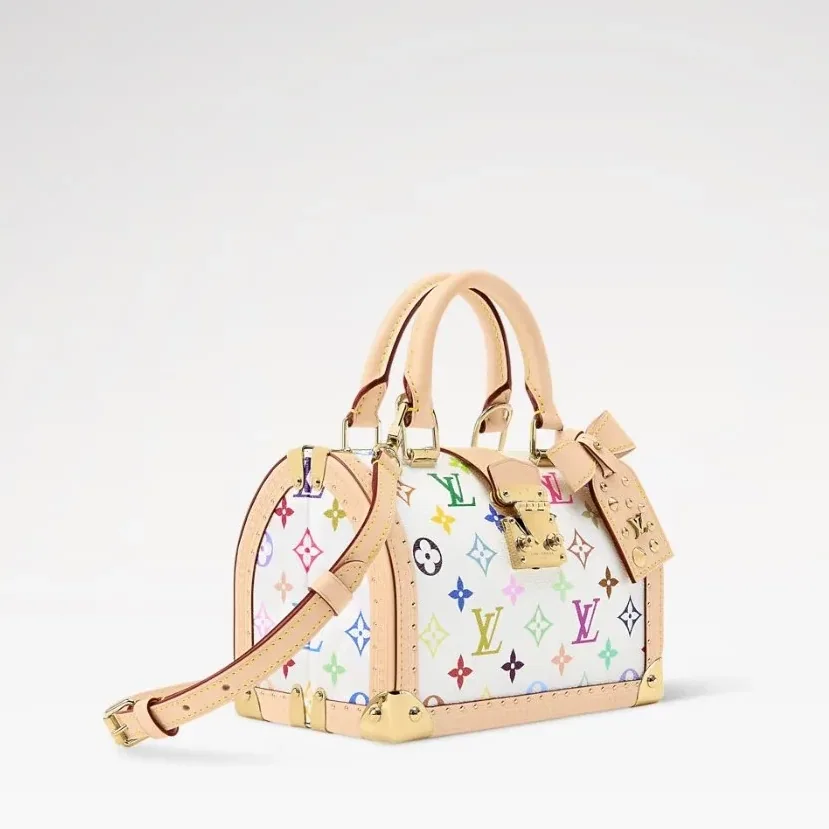 Louis Vuitton LV x TM Speedy Trunk 20 Top Handle Bag in Multicolored Gold Hardware