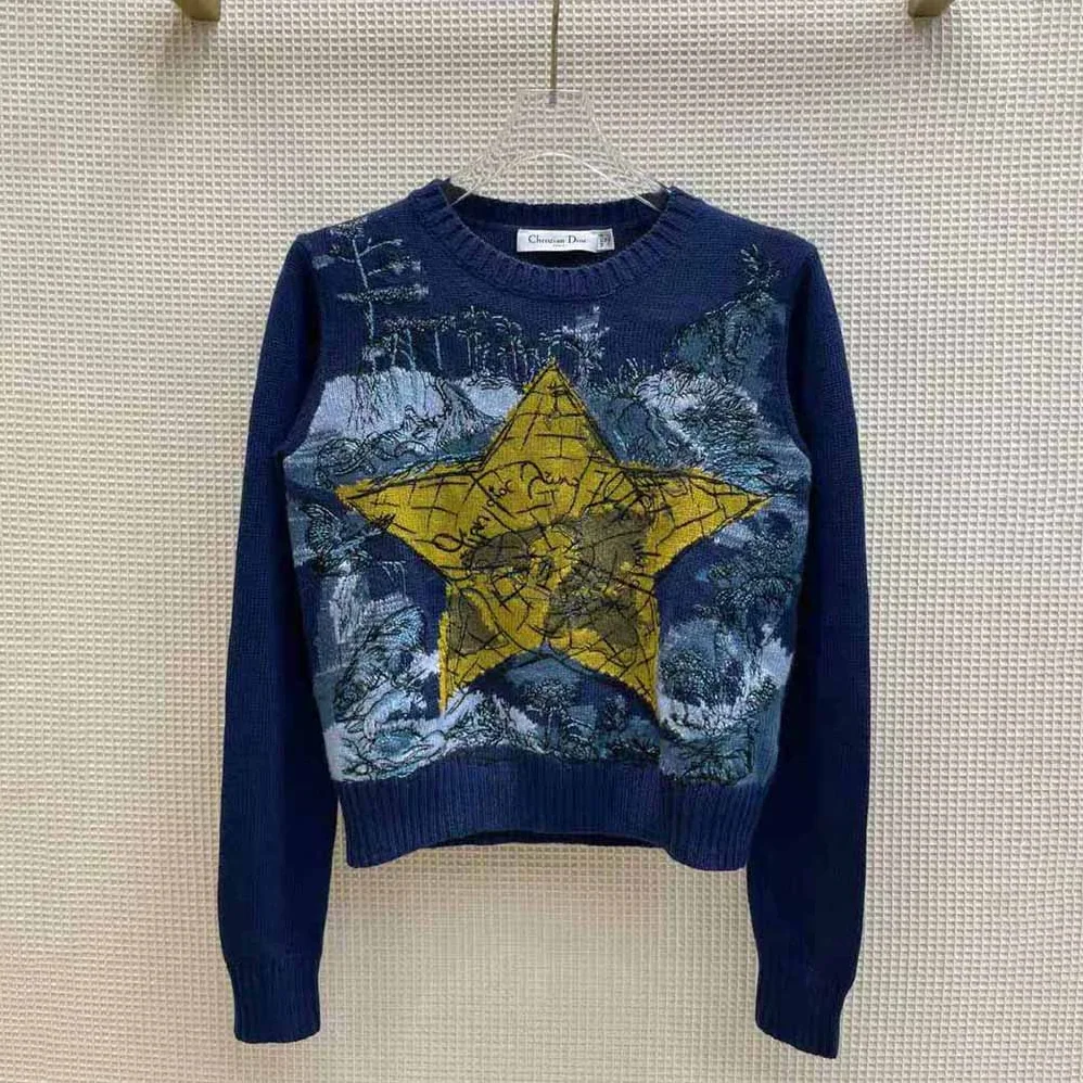 Dior Sweater Blue Dior Around The World Cashmere for Women
