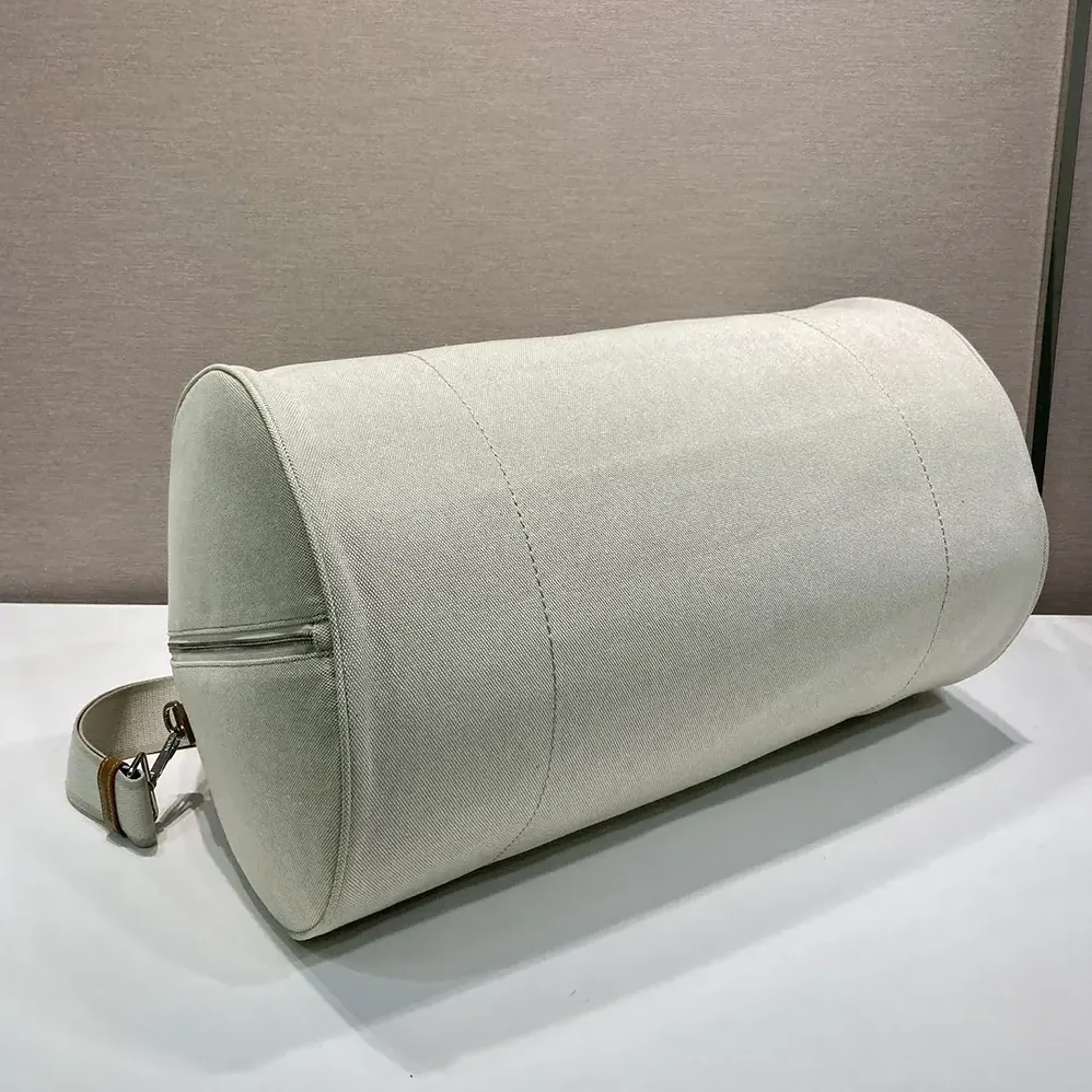 Prada Canvas Duffle Bag for Unisex in White Prada Canvas Duffle Bag for Unisex in White