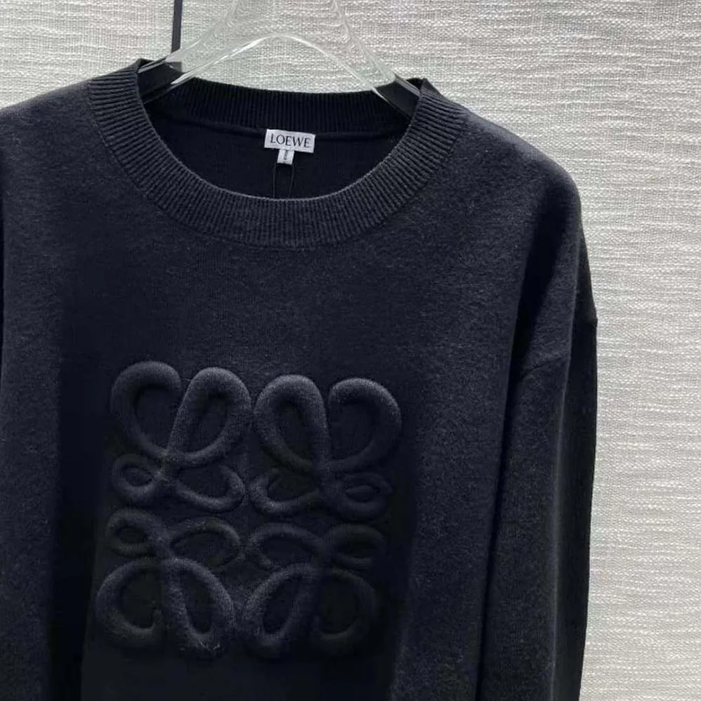 Loewe Anagram Sweater in Wool for Women in Black