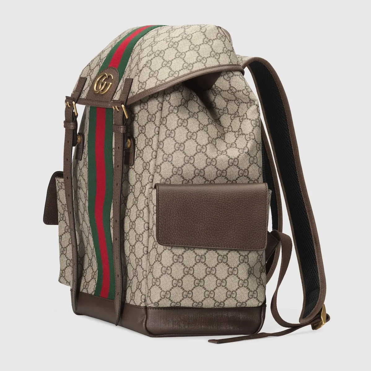 Gucci Ophidia Medium Backpack in Beige Gold Hardware