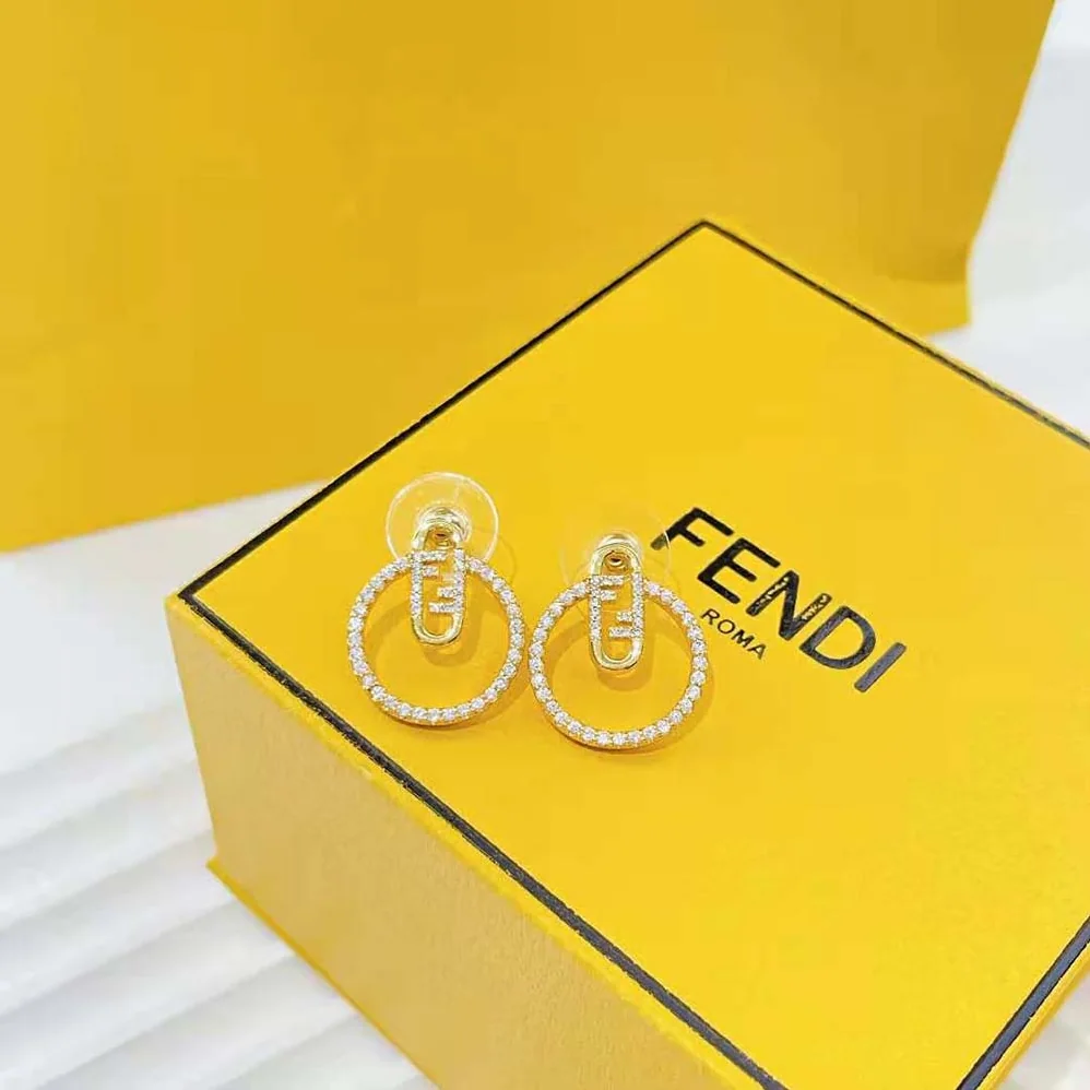 Fendi Hoop Earrings with Fendi O'Lock Motif for Women